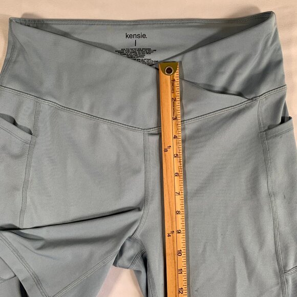 KENSIE WOMENS LARGE BLUE BIKER SHORTS COMFORT STRETCH POCKETS LOUNGE 6’’ INSEAM - Picture 5 of 11